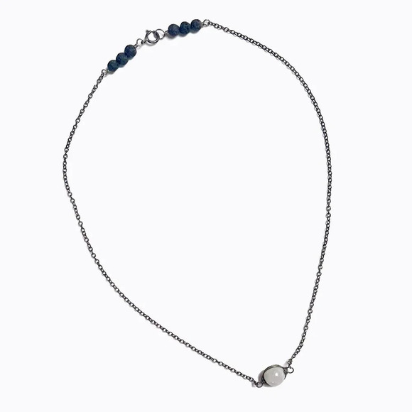 Set of 2 Necklaces | White Bead | Red & Brown Beaded | Handmade Beaded Jewelry - Picture 2 of 6